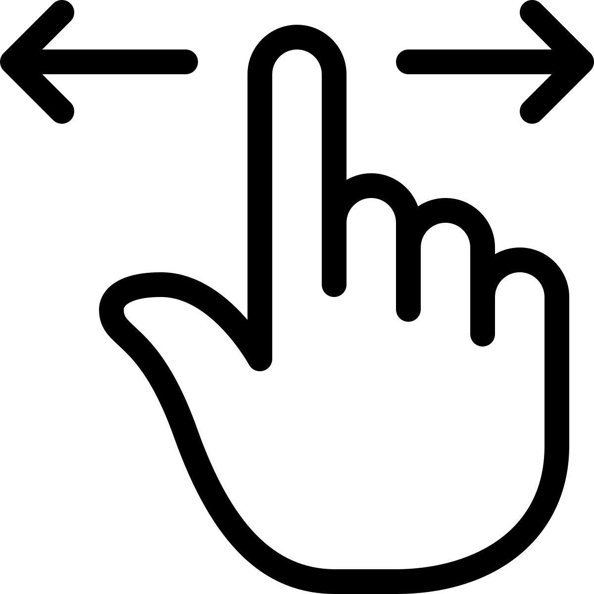 deslizar horizontalmente icon