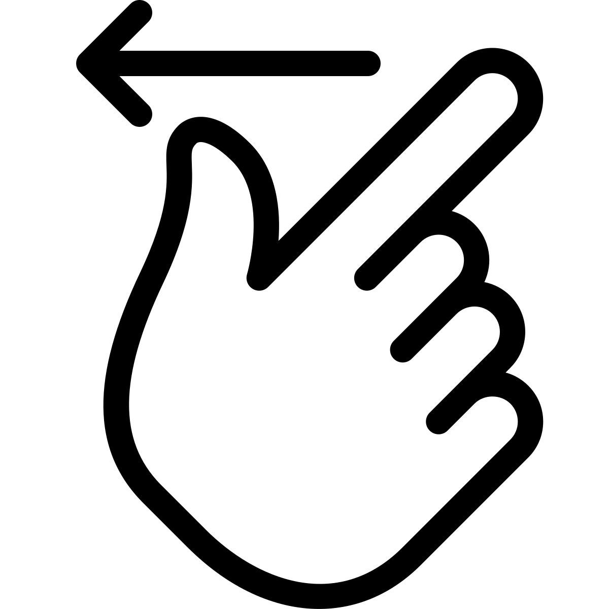 왼쪽으로 스와이프 icon