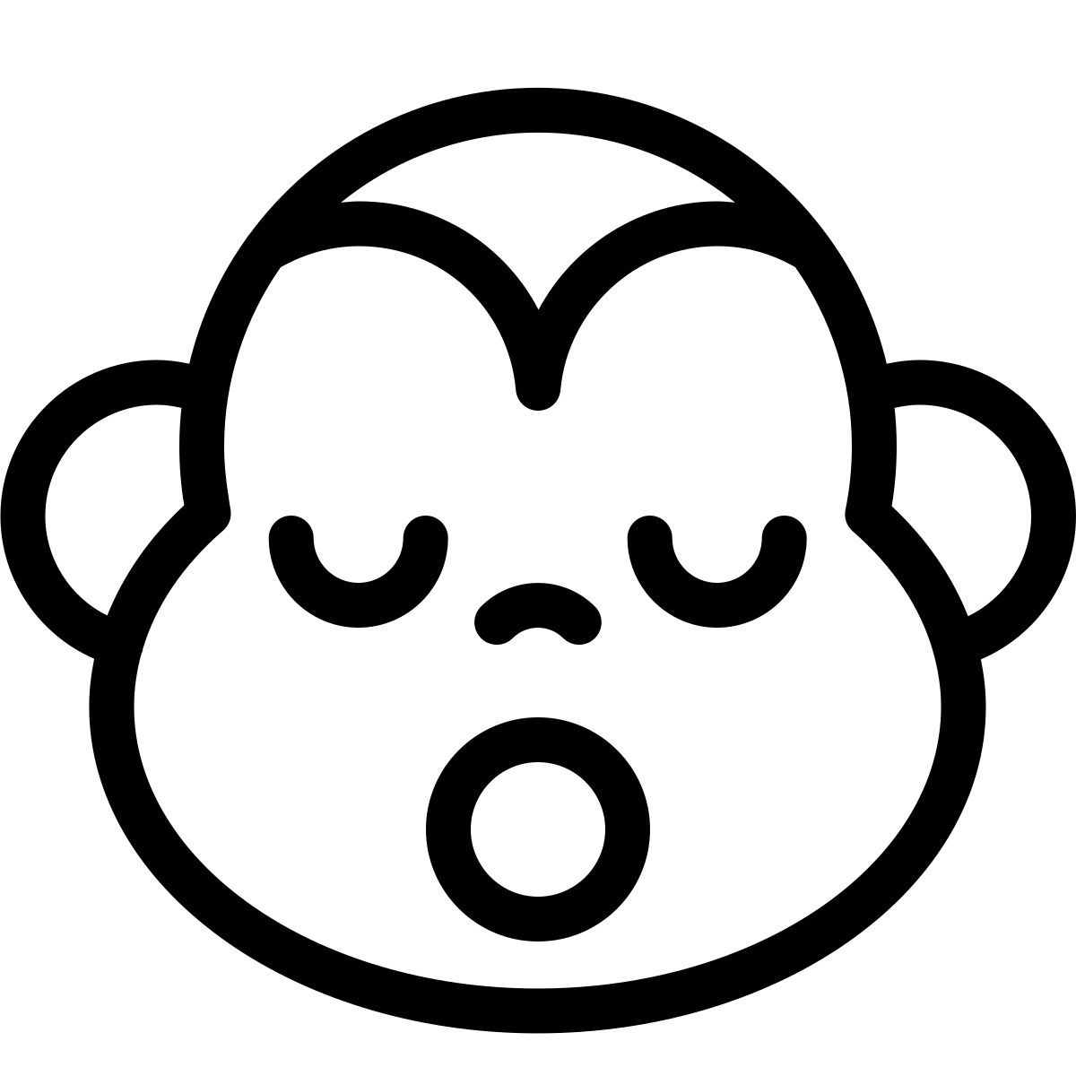 schläfriger affe emoji icon