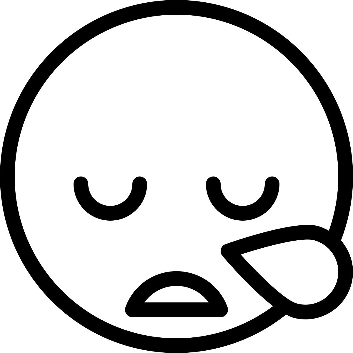 sleepy face icon