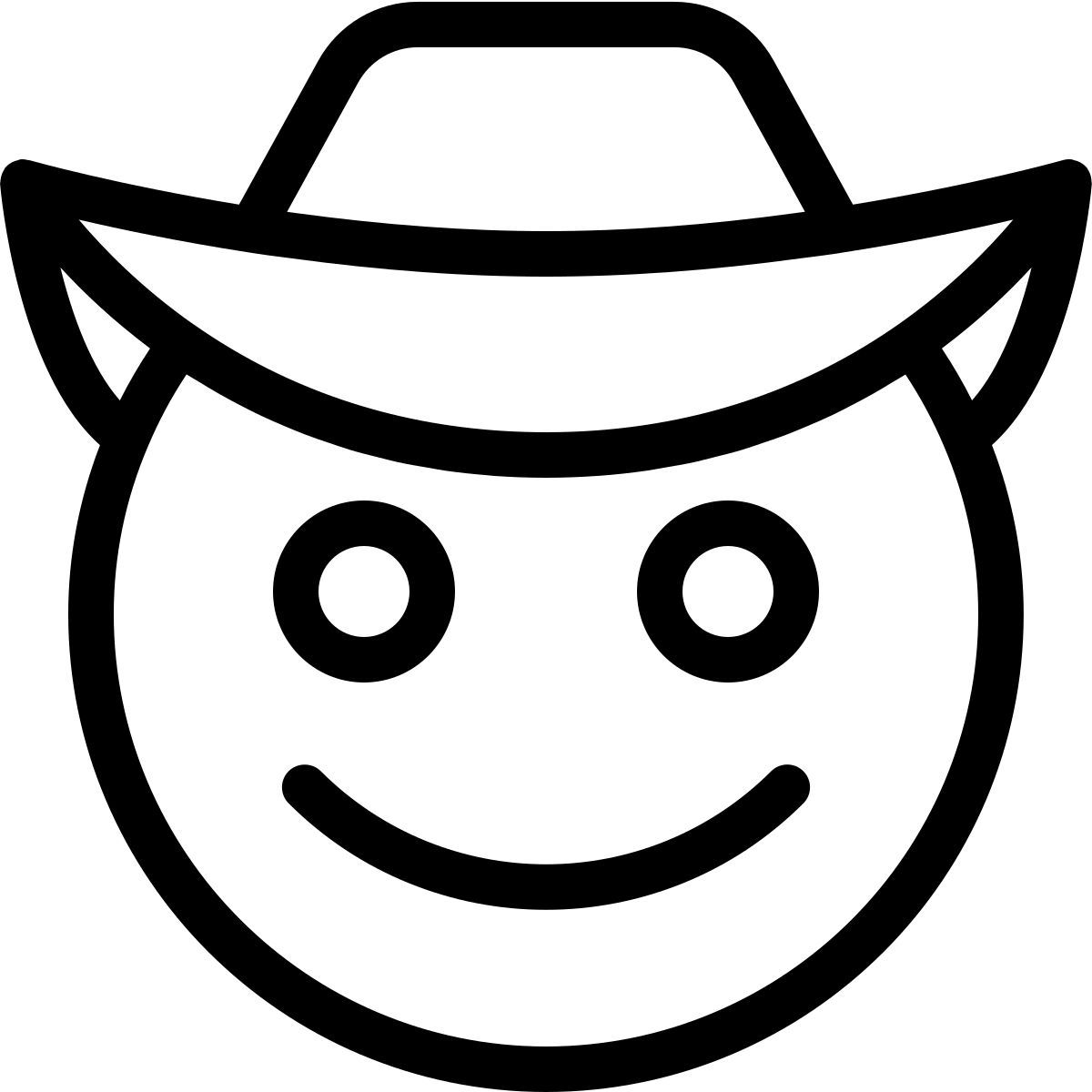 lächelnder cowboy icon