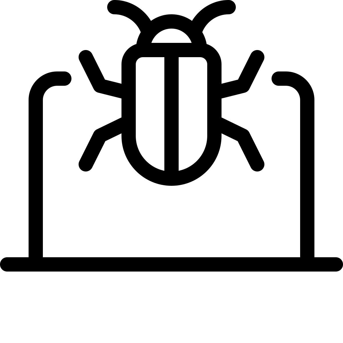 laptop bug icon