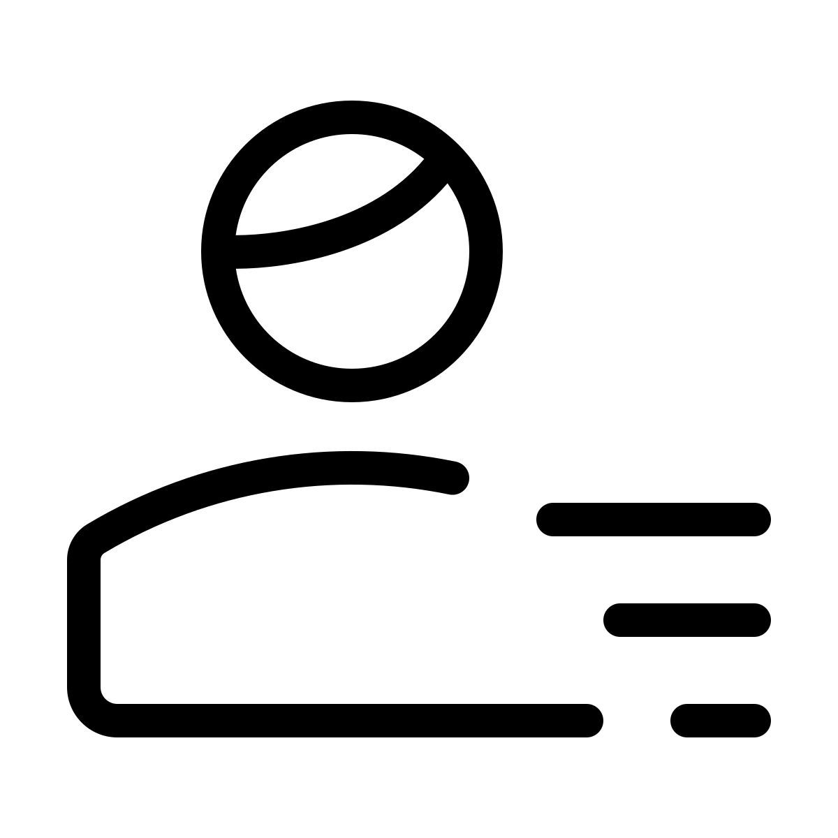 right aligned user list icon