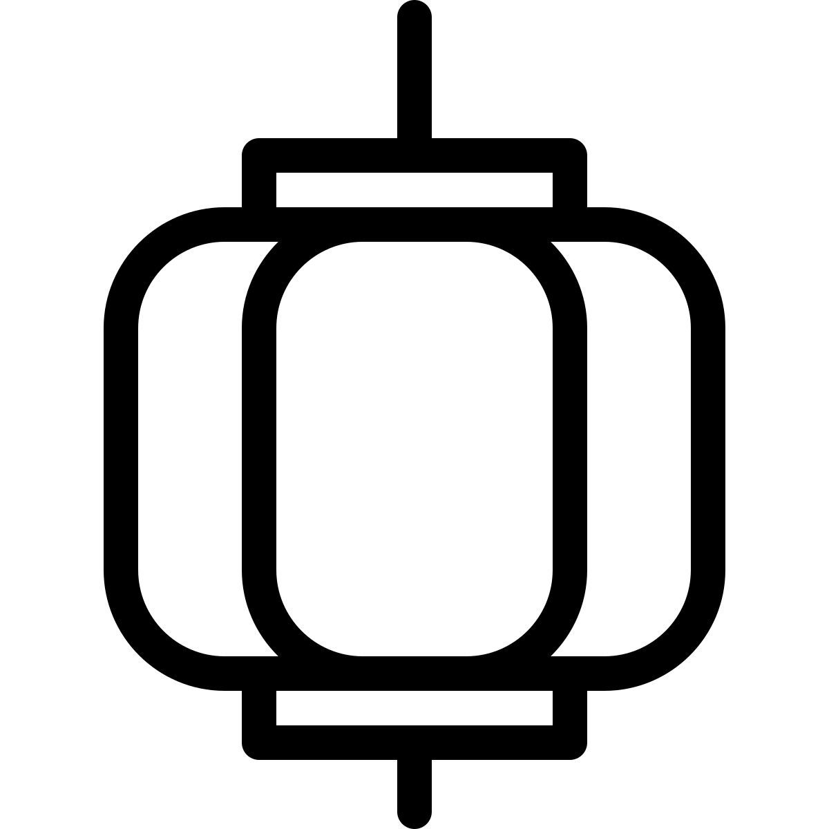 square chinese lantern icon
