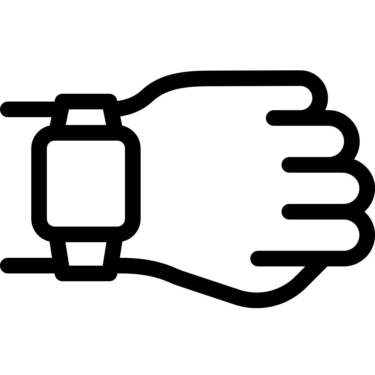 smartwatch no pulso icon