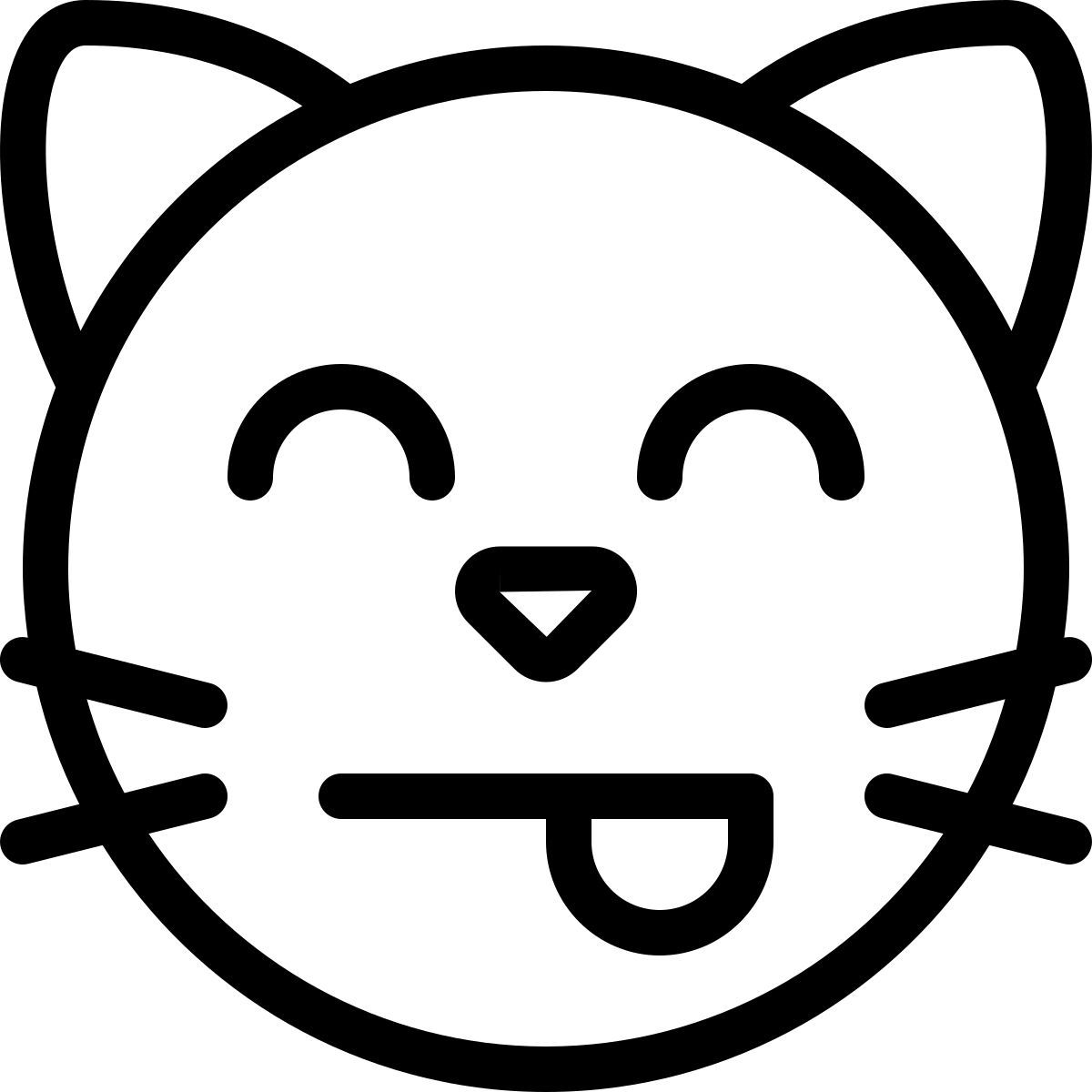 happy cat with tongue emoji icon