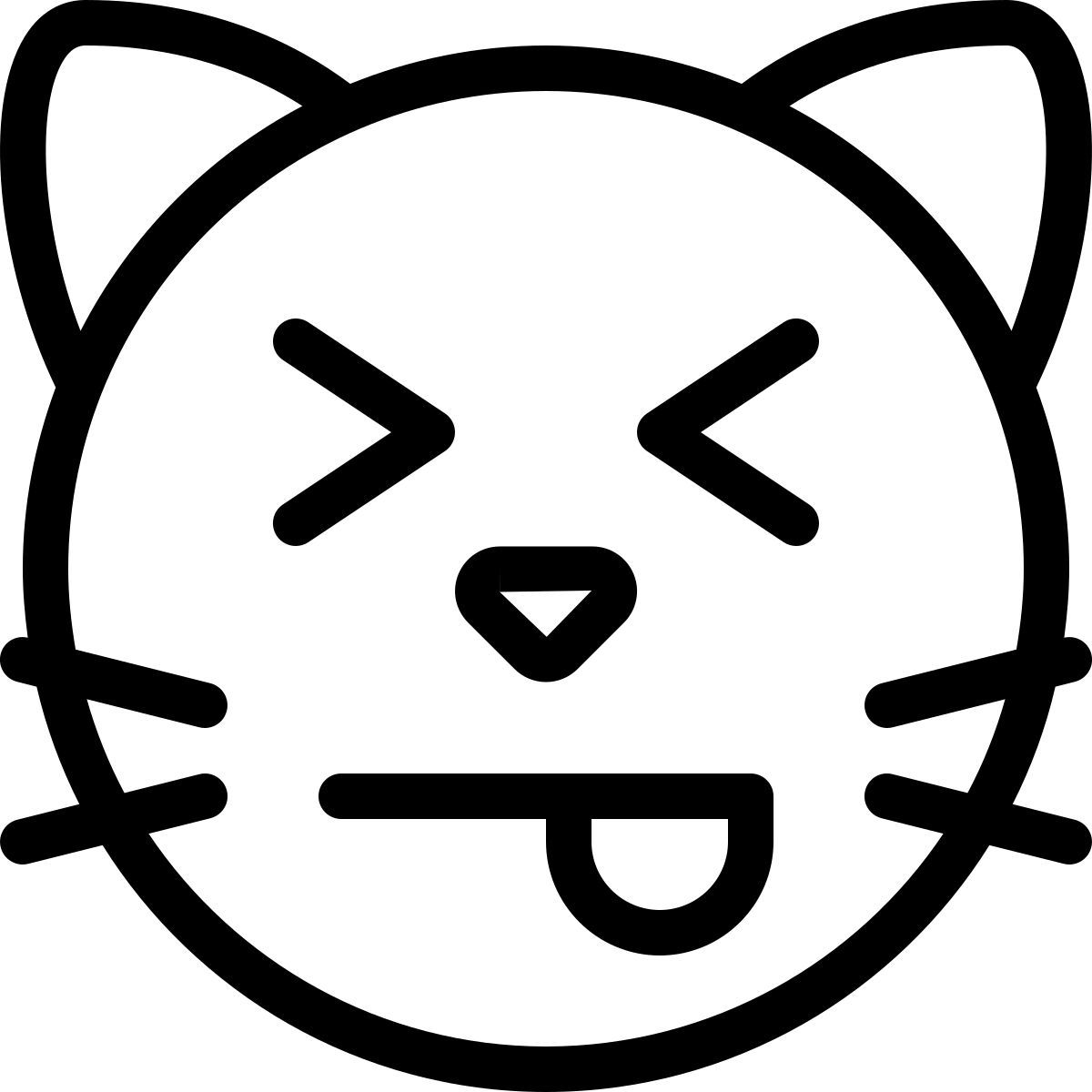 emoji chat louche avec la langue icon