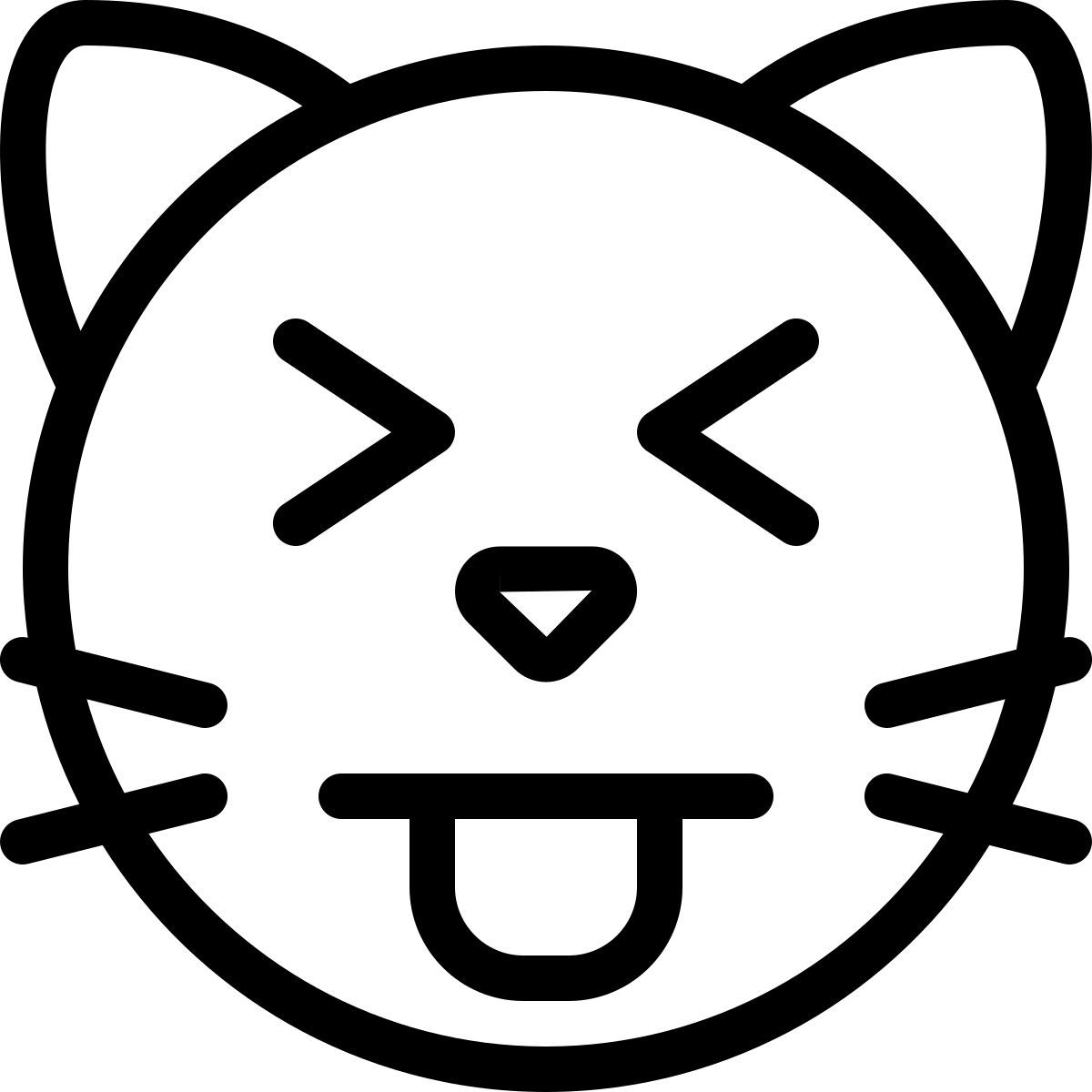 emoji chat louche avec la langue icon