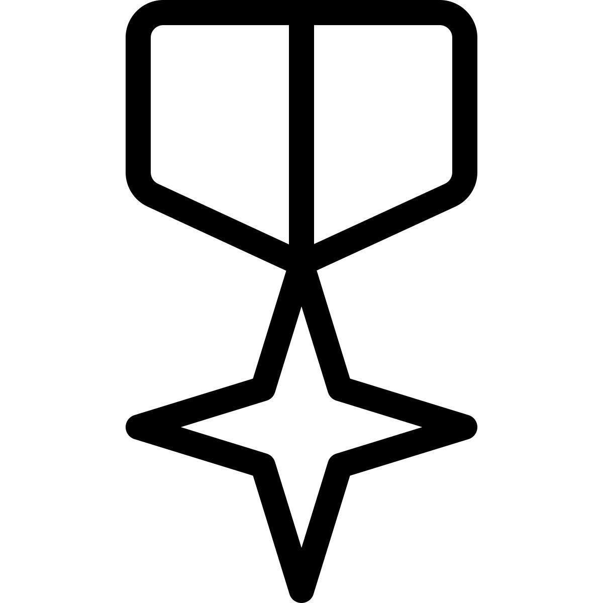 navy star medal icon