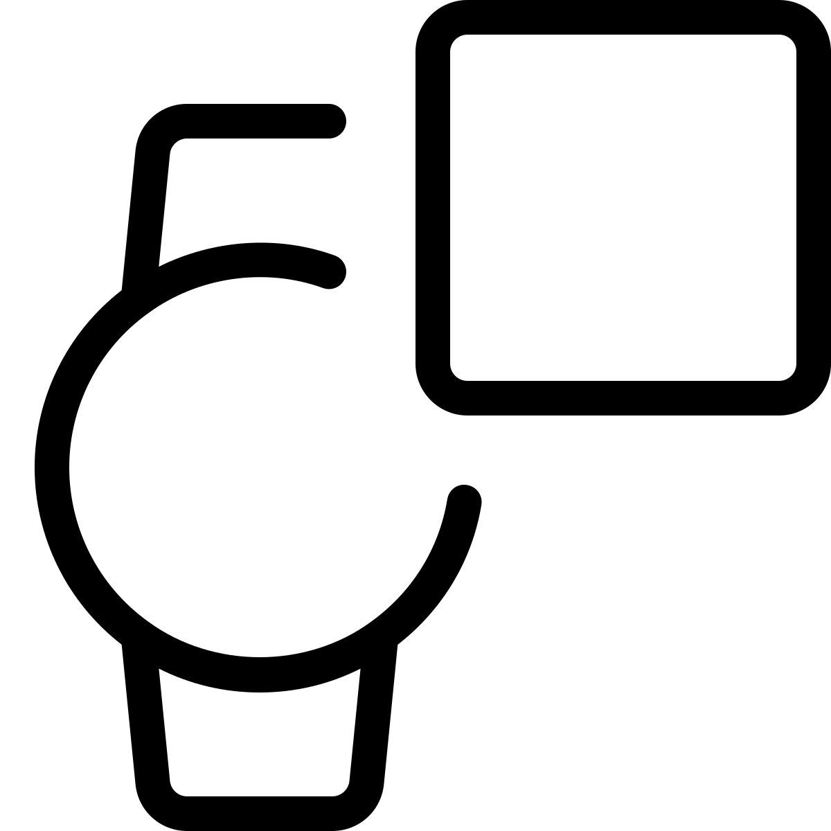 botão de parada do smartwatch icon