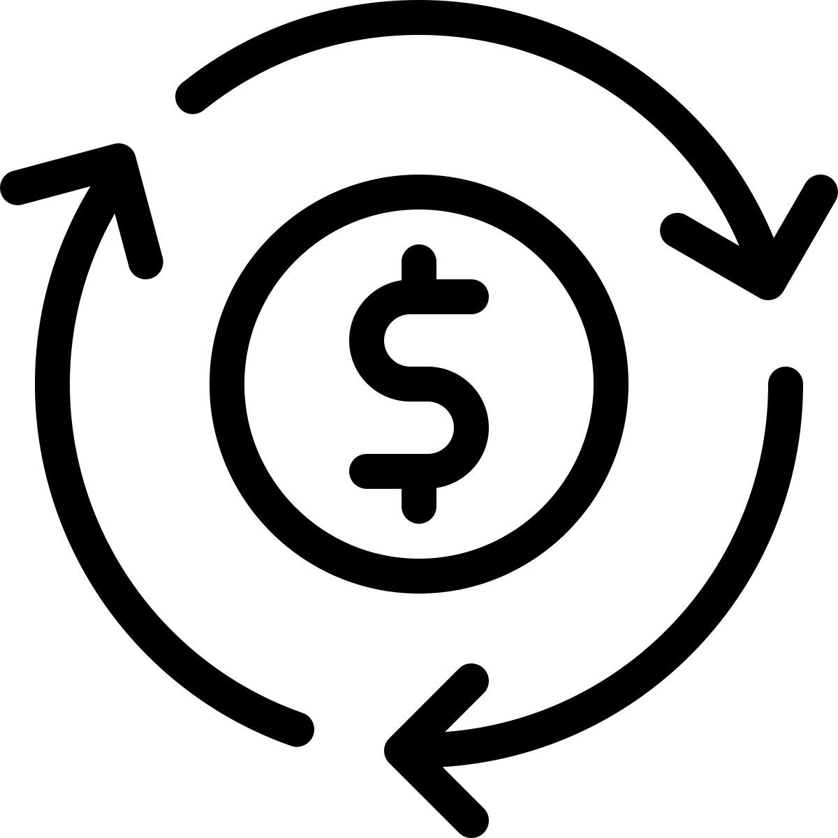 syncing money transfer icon