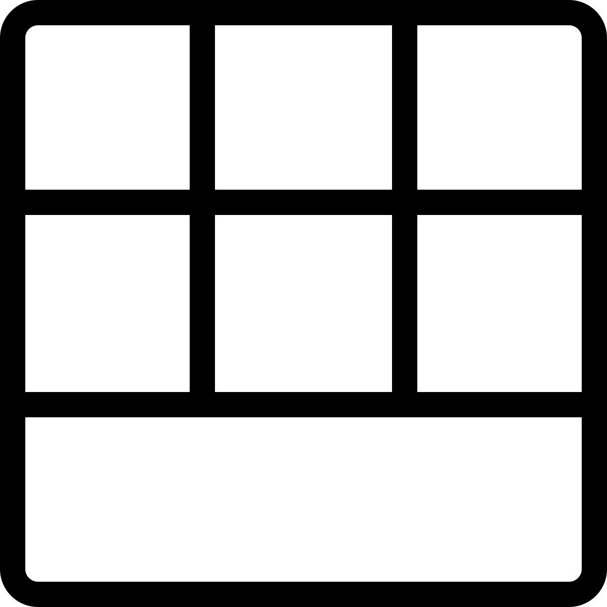 grid with bottom row icon