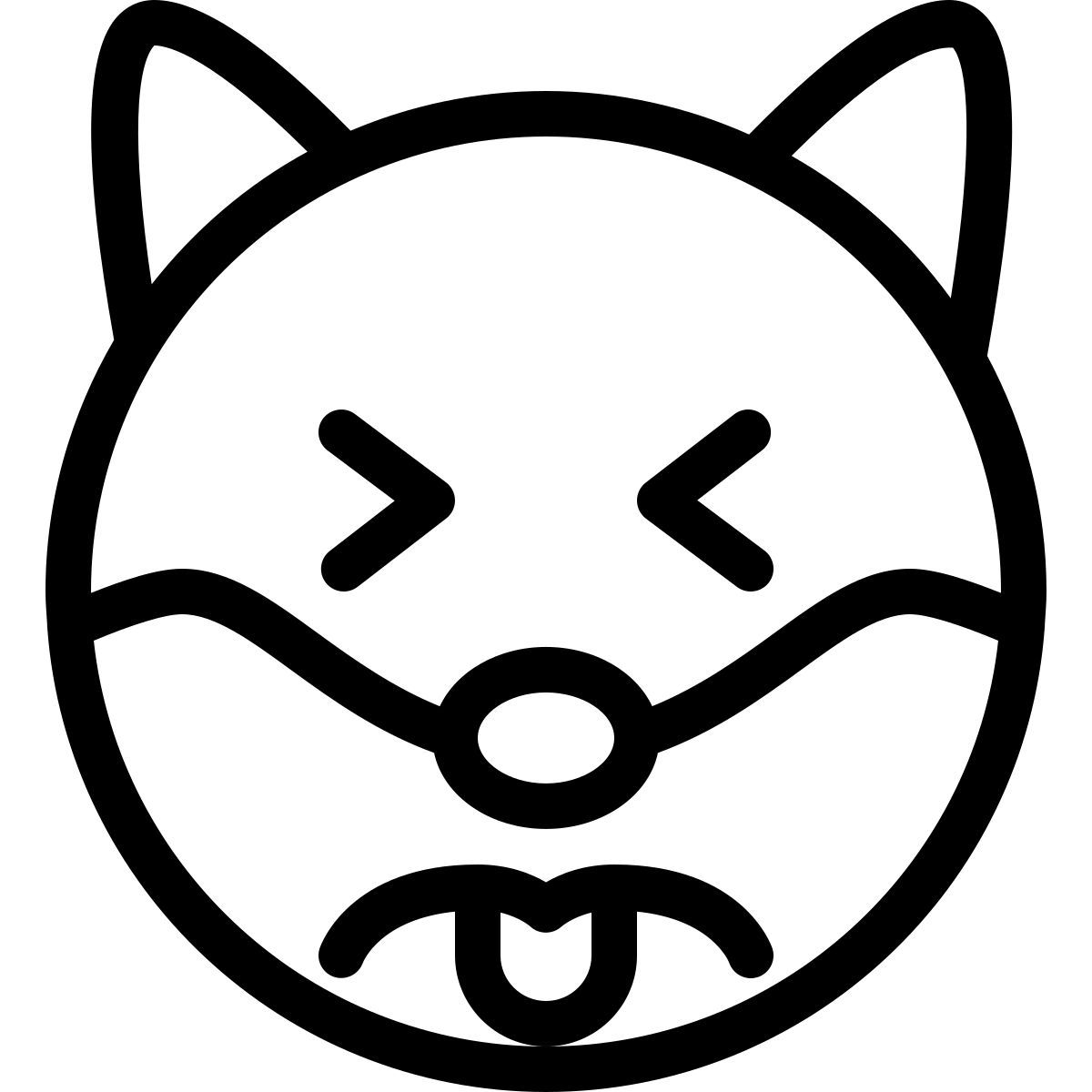 emoji de cachorro com língua para fora icon