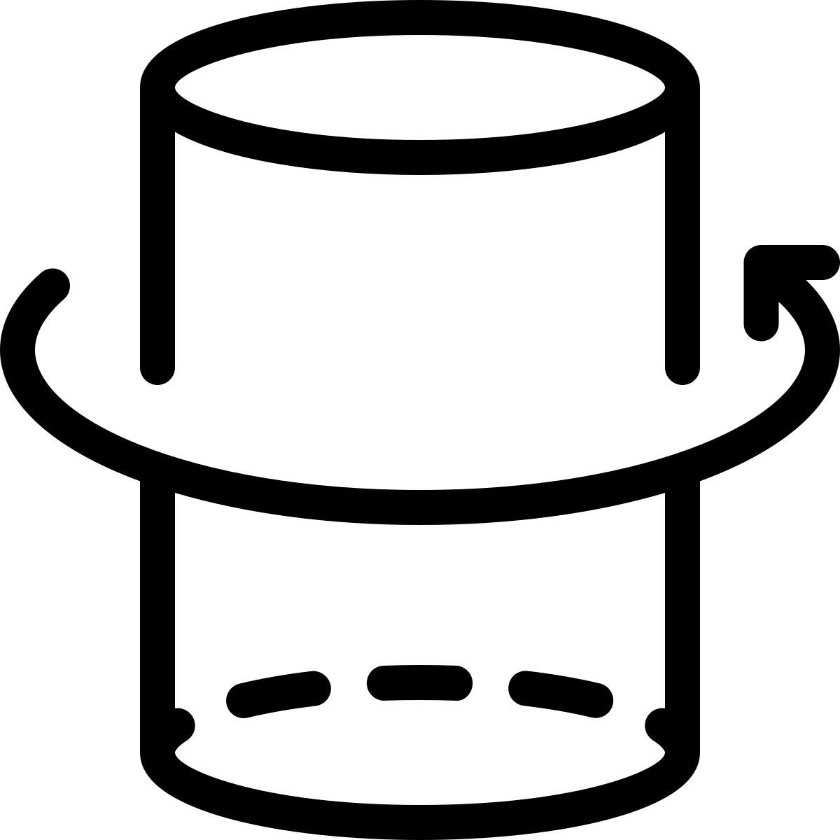 3d cylinder rotation icon