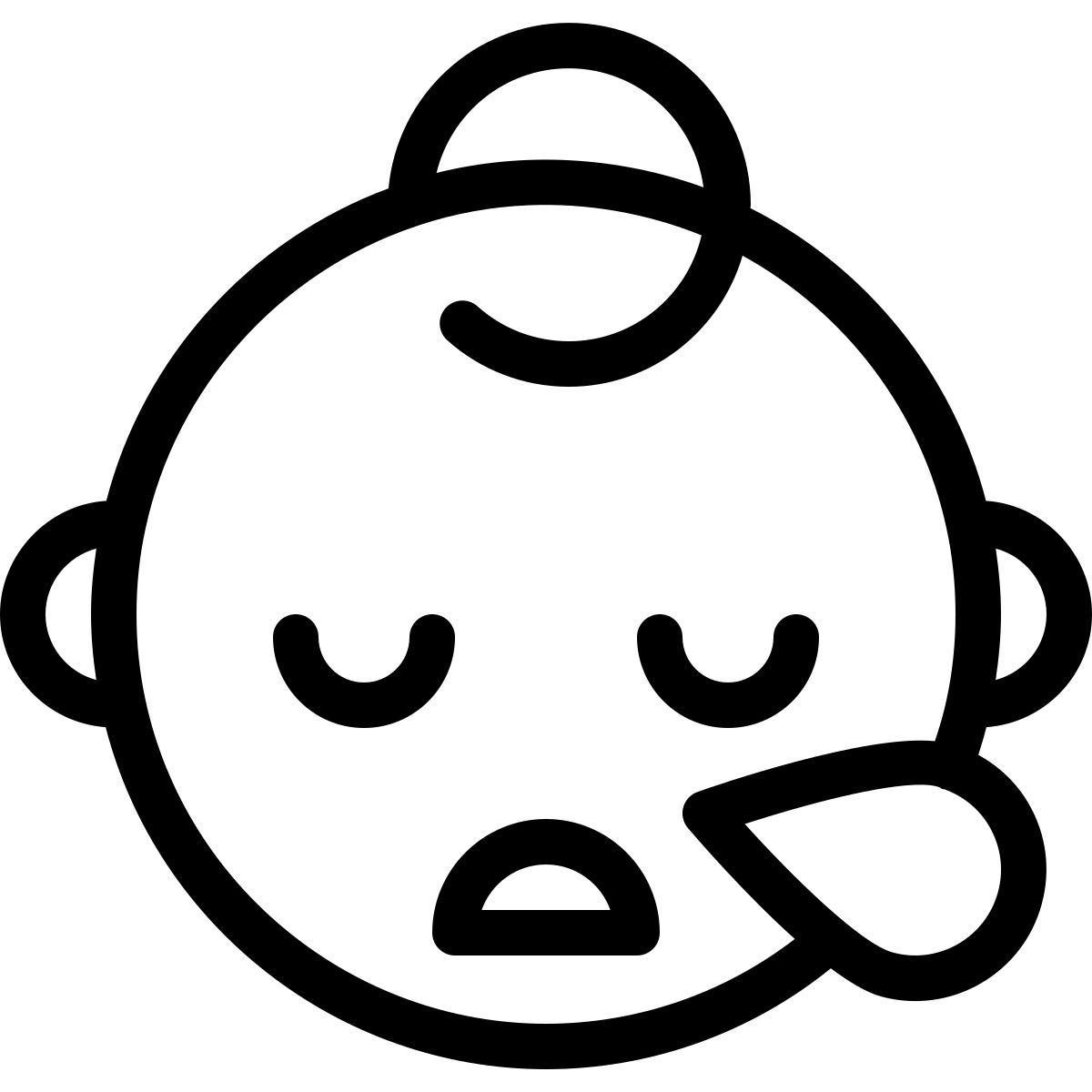 sleepy baby icon