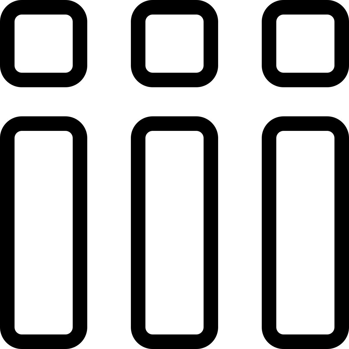 disposición de barras verticales icon