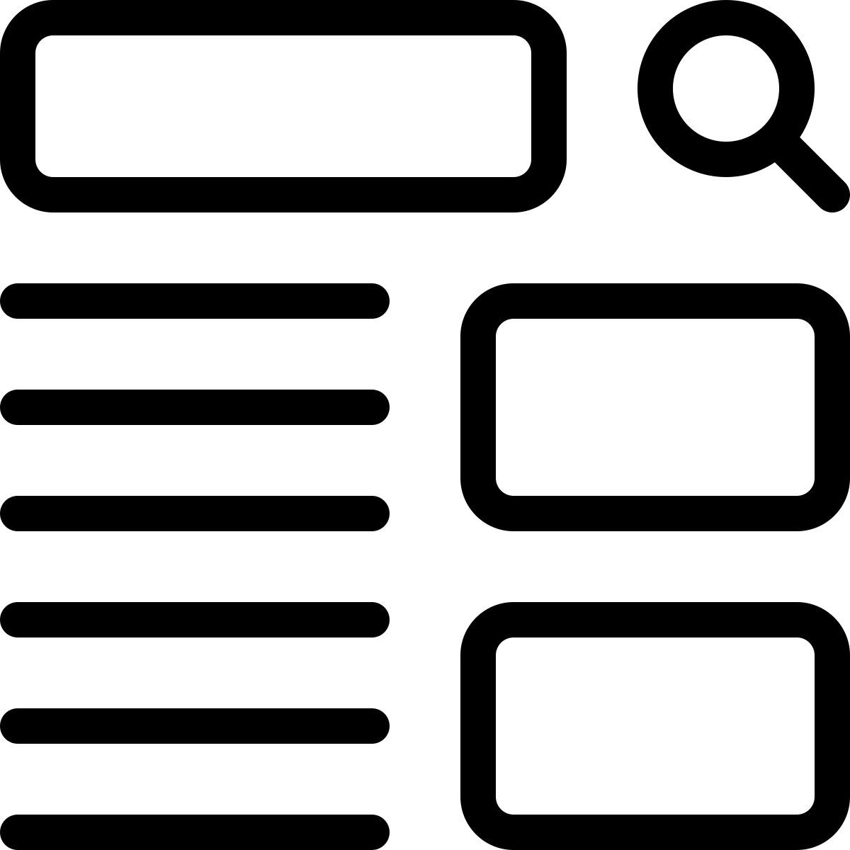 layout der suchergebnisse icon