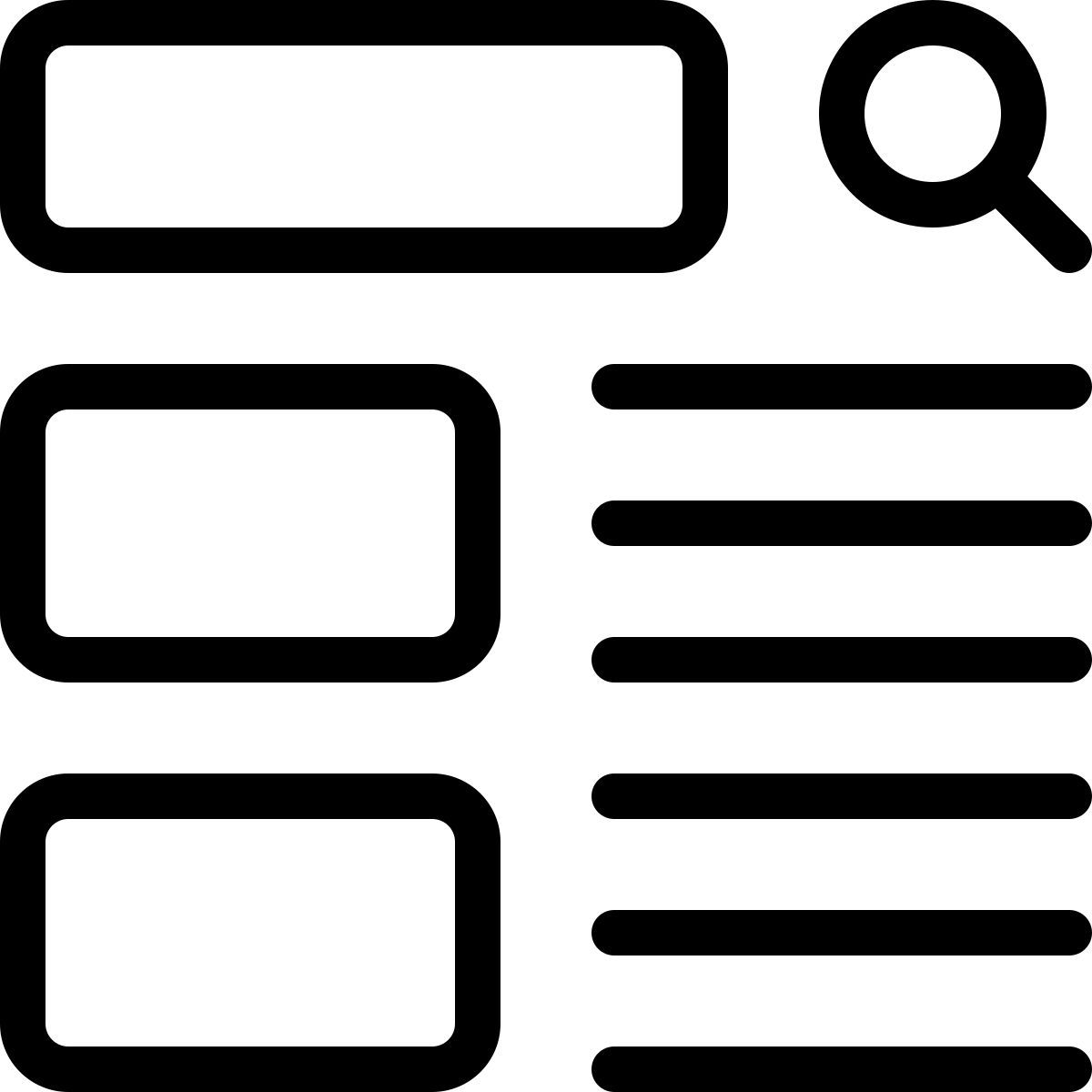 layout der suchergebnisse icon