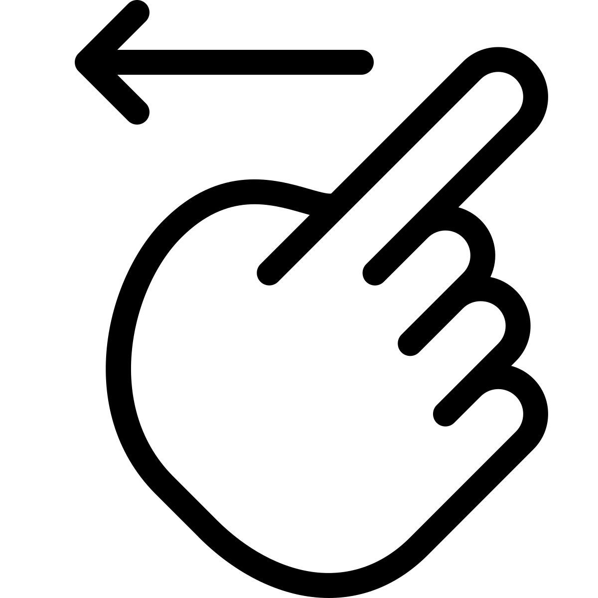 왼쪽으로 스와이프 icon