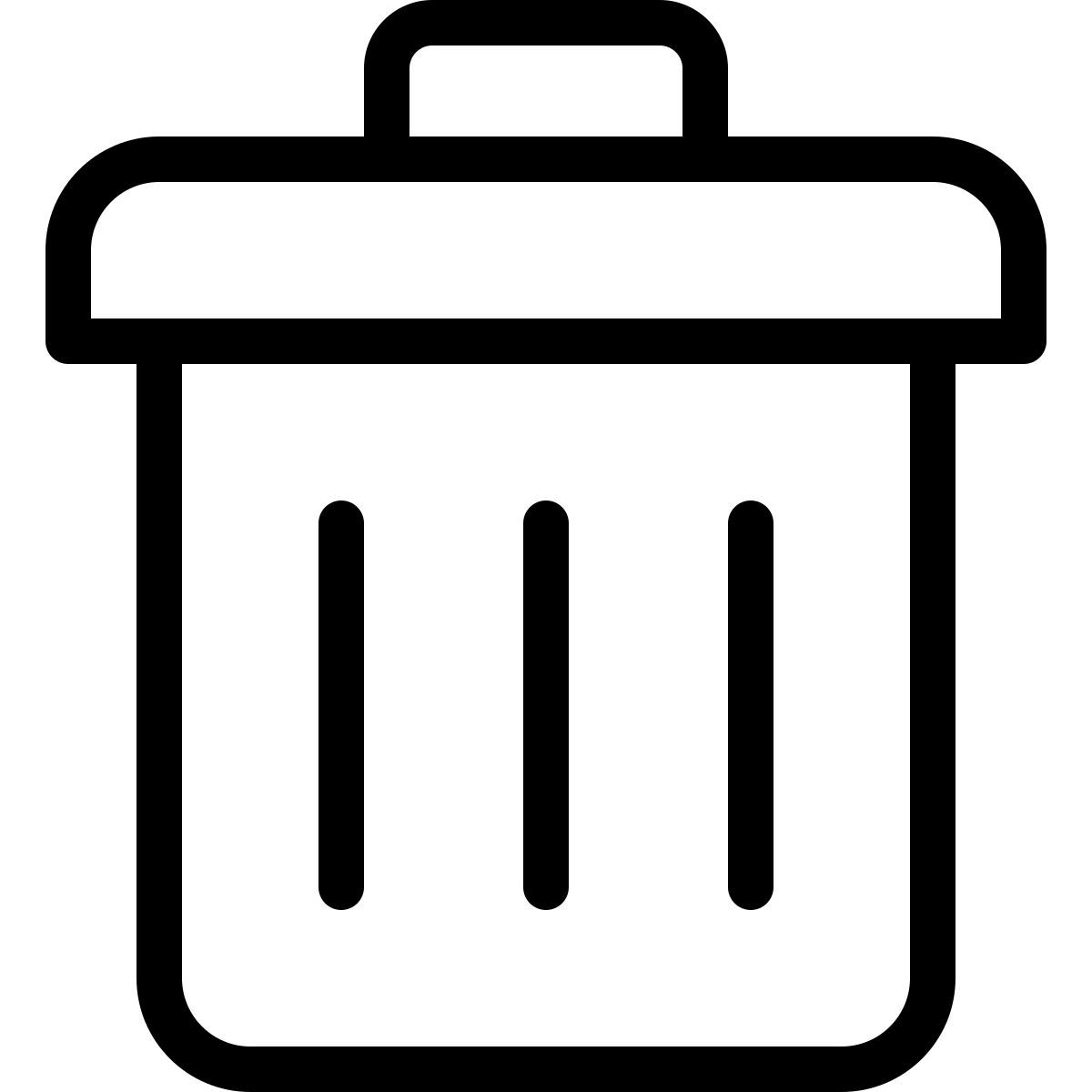 외부 쓰레기통 뚜껑이 있는 격리된 흰색 배경 작업 조명 탈 부활 icon