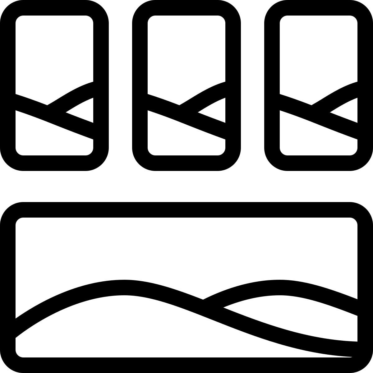 disposición de cuatro fotos icon