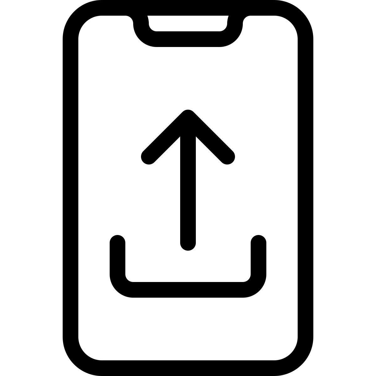 smartphone upload icon