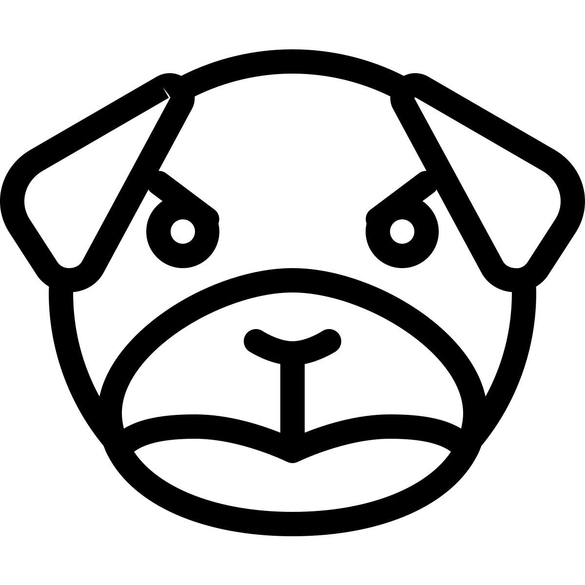 화가 난 퍼그 강아지 이모티콘 icon