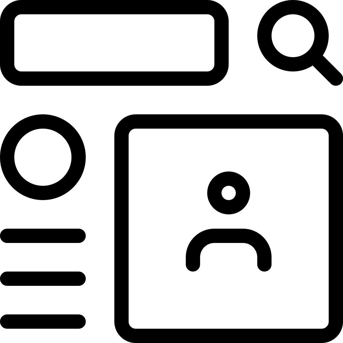 search for user icon