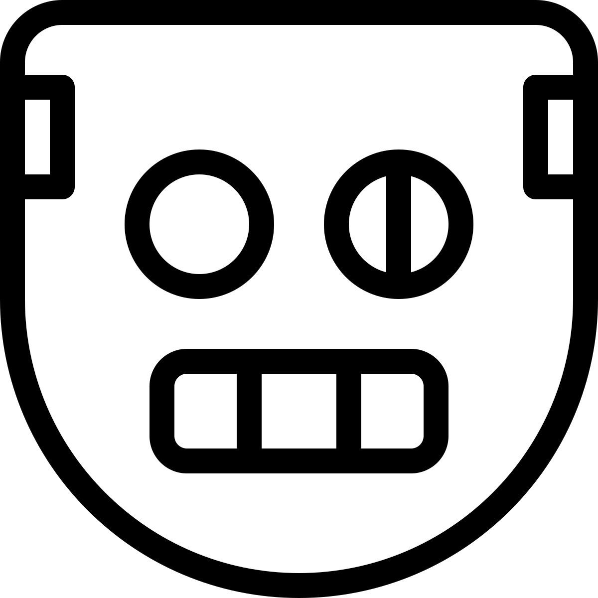 strana maschera da robot icon