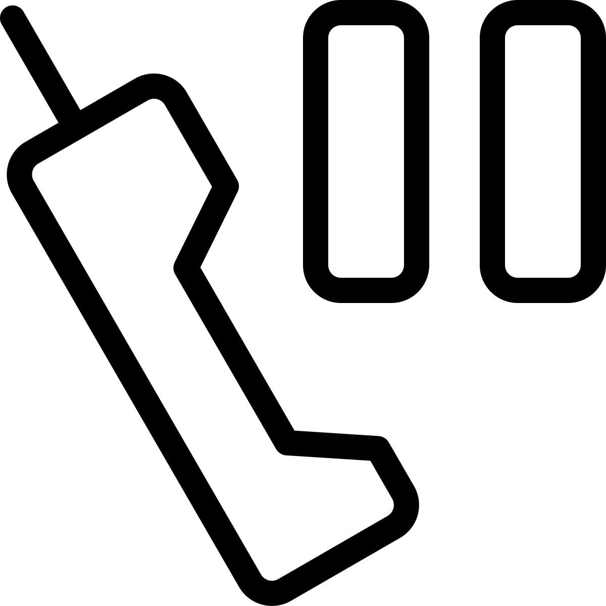 pause du téléphone satellite icon