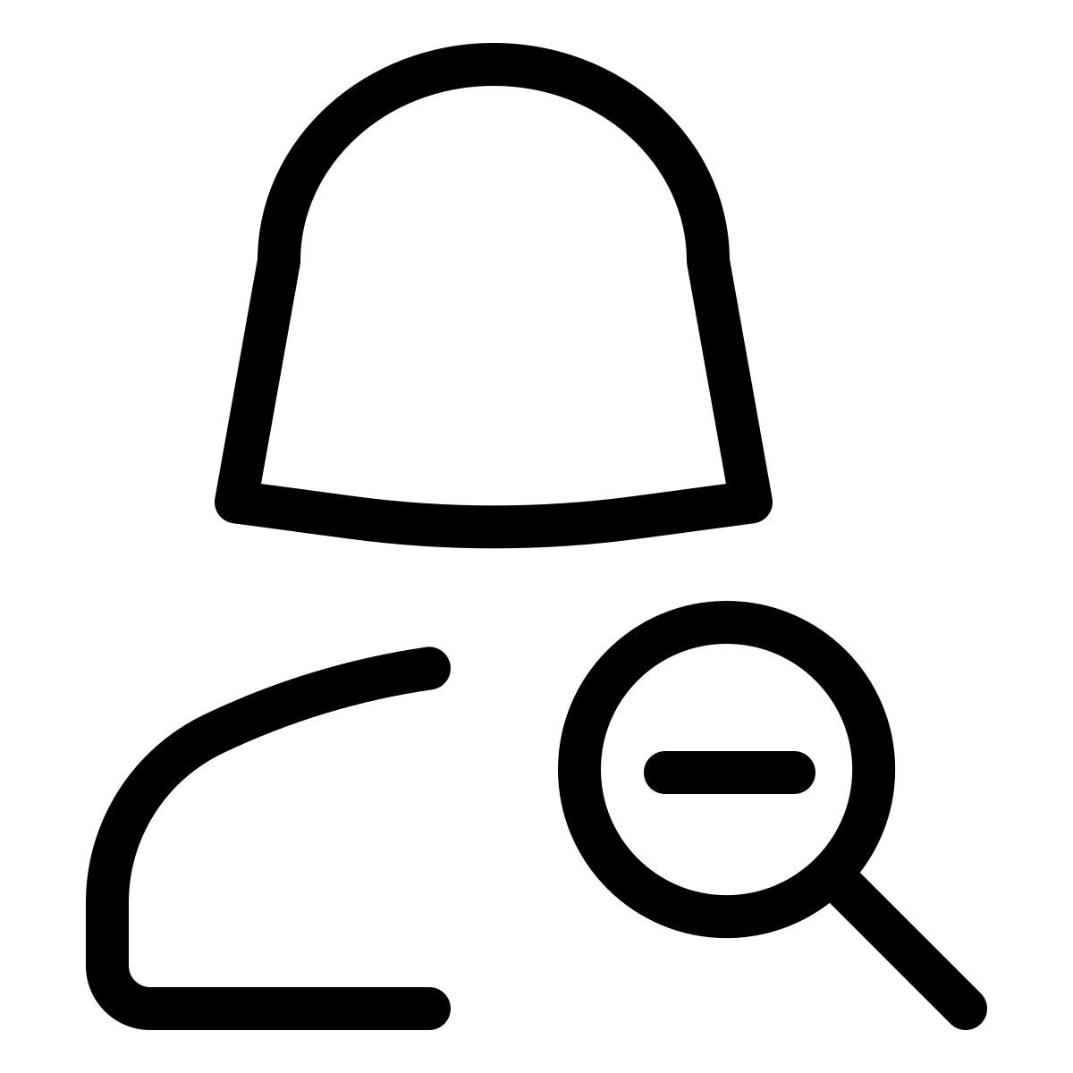 zoom out user icon