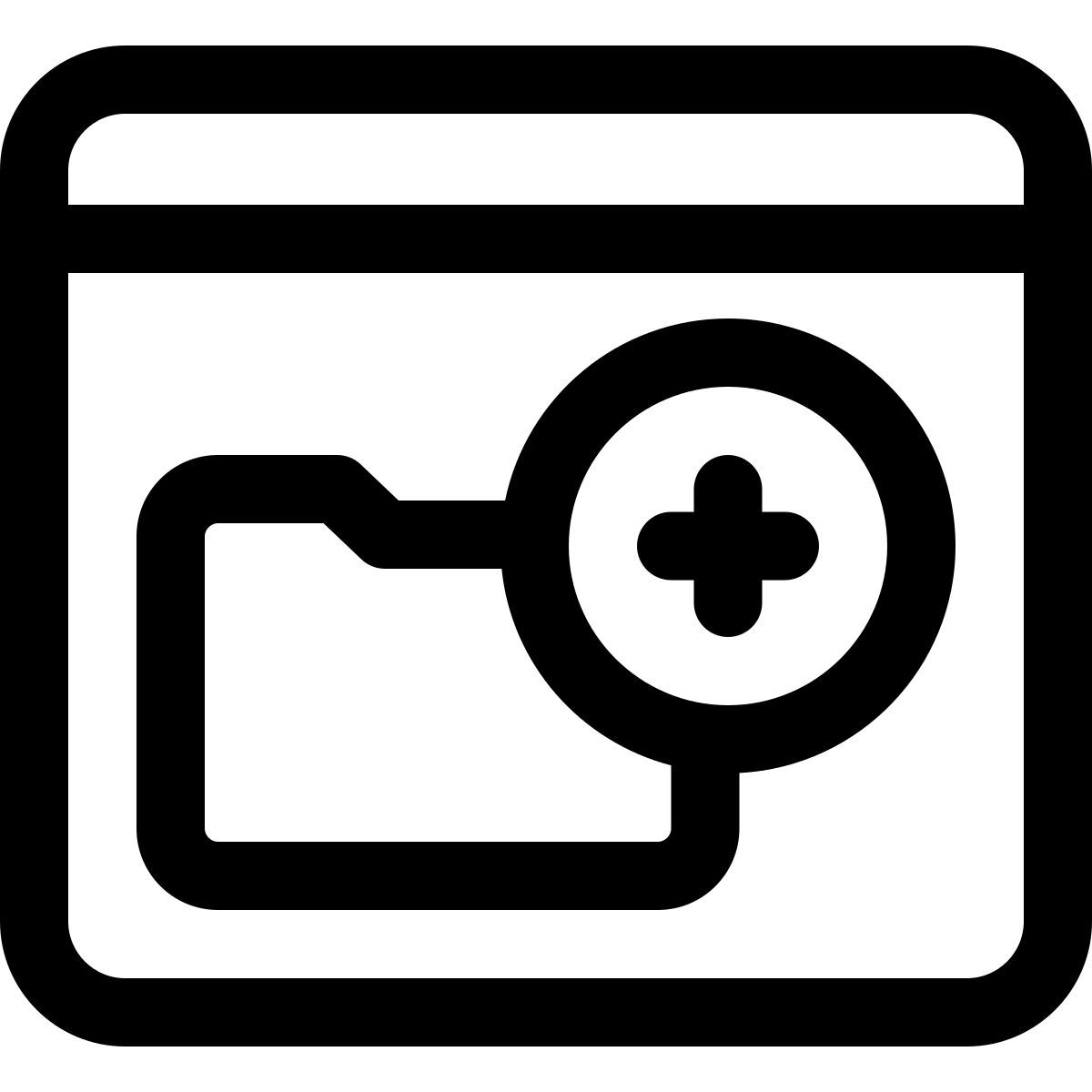 onglet ajouter un dossier icon