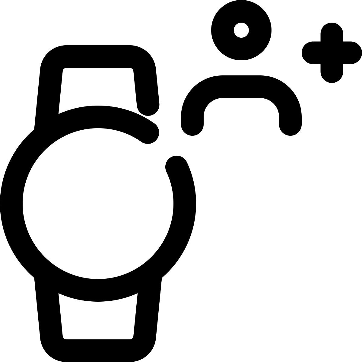 adicionar usuário de smartwatch icon