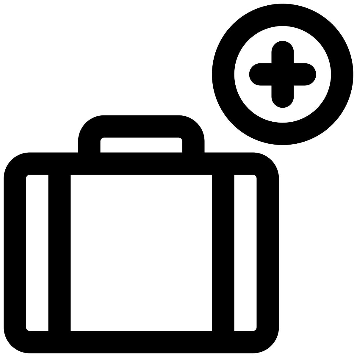 gepäck hinzufügen icon