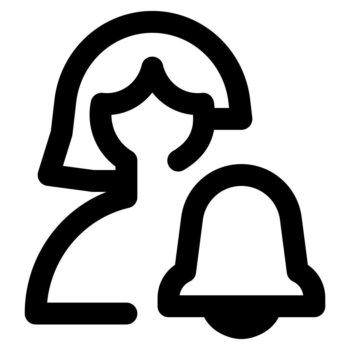 alert bell notification on a user device icon