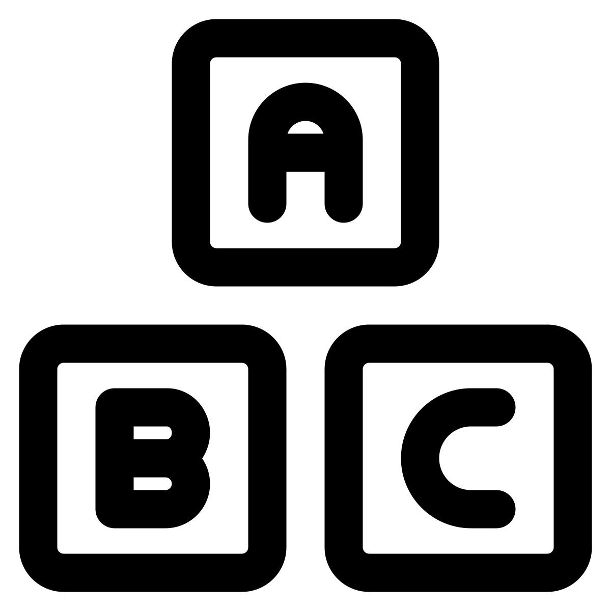 alphabet blocks icon