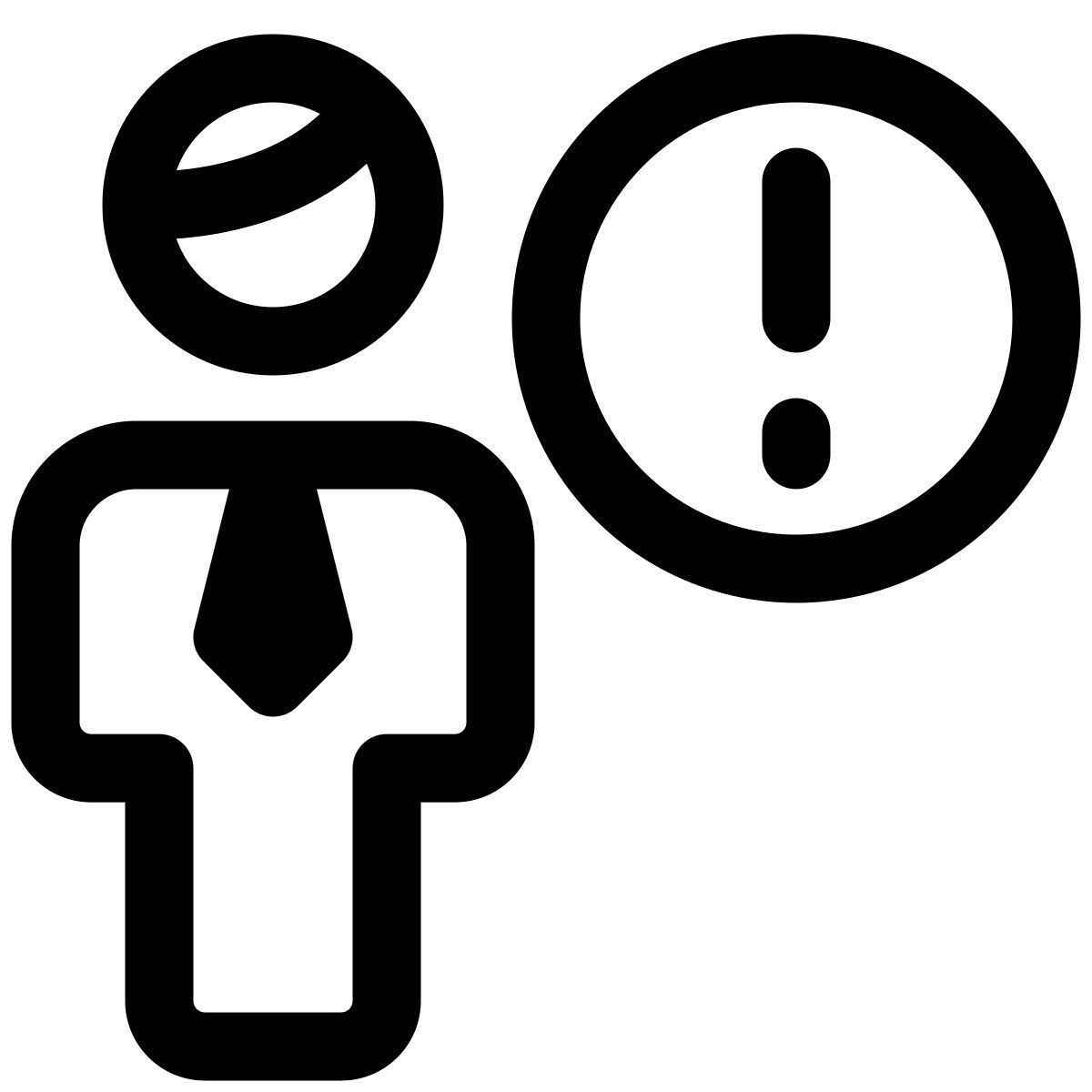 application warning with exclamation sign layout for company website icon