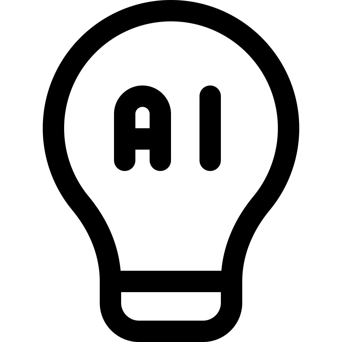 ai light bulb icon
