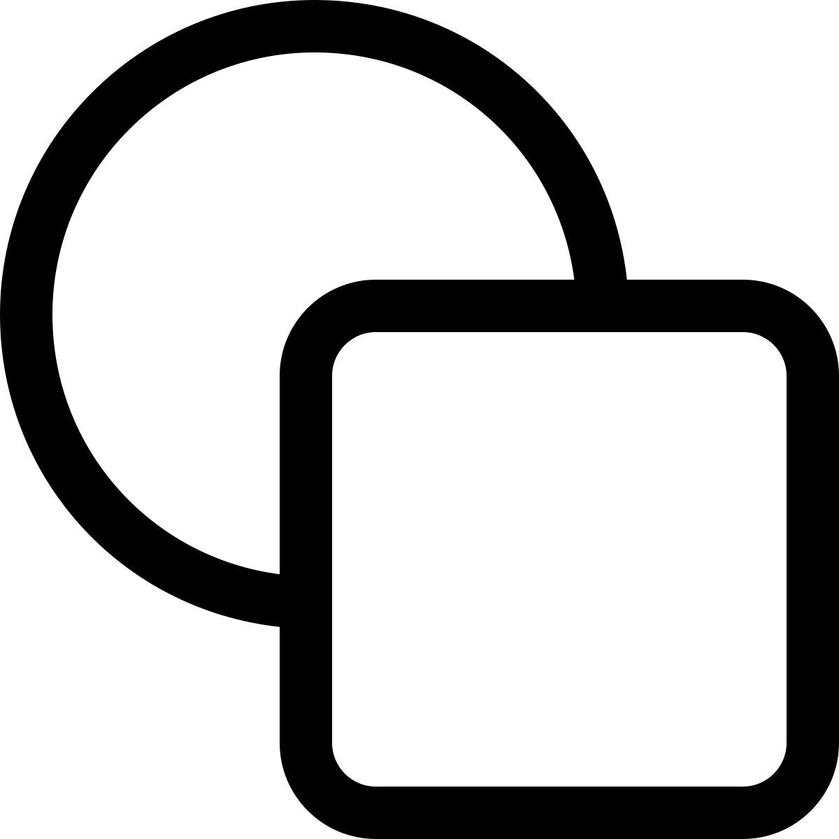 assorted shape tool selector for designing application icon