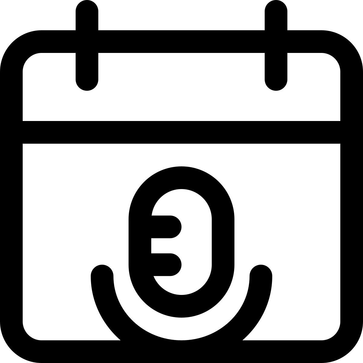 calendário de áudio icon