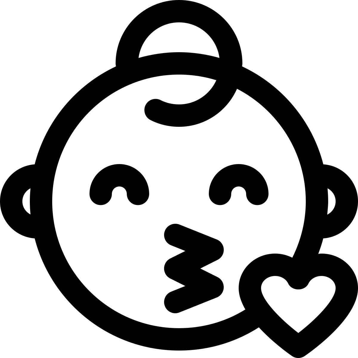 bacio soffiante del bambino icon