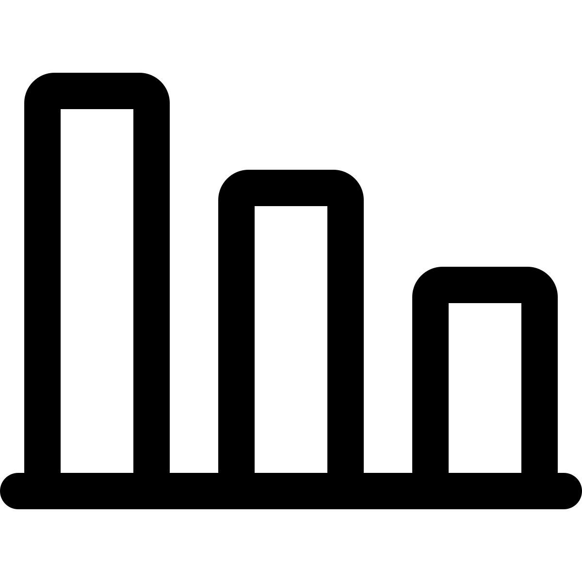 gráfico decreciente icon