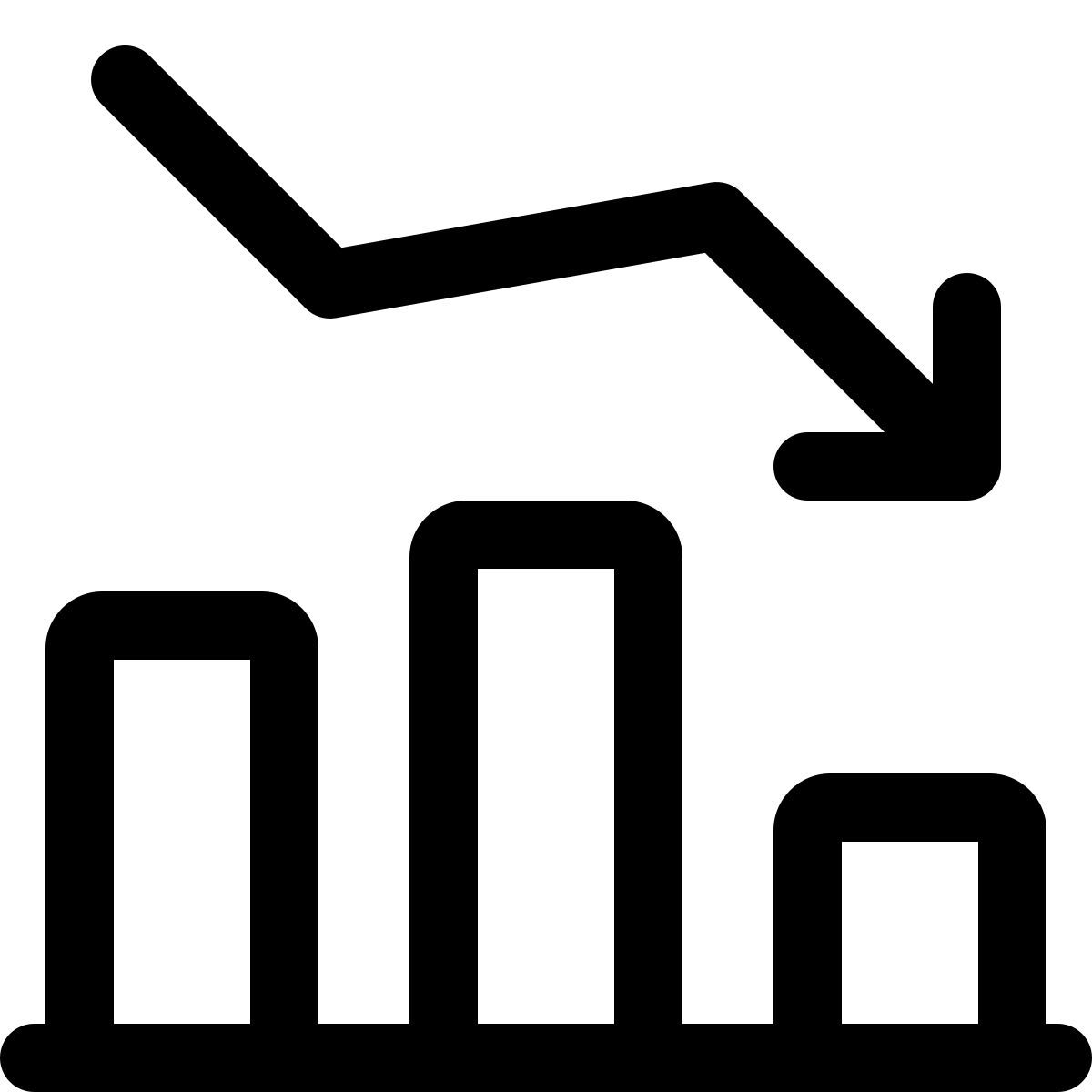 declining chart icon