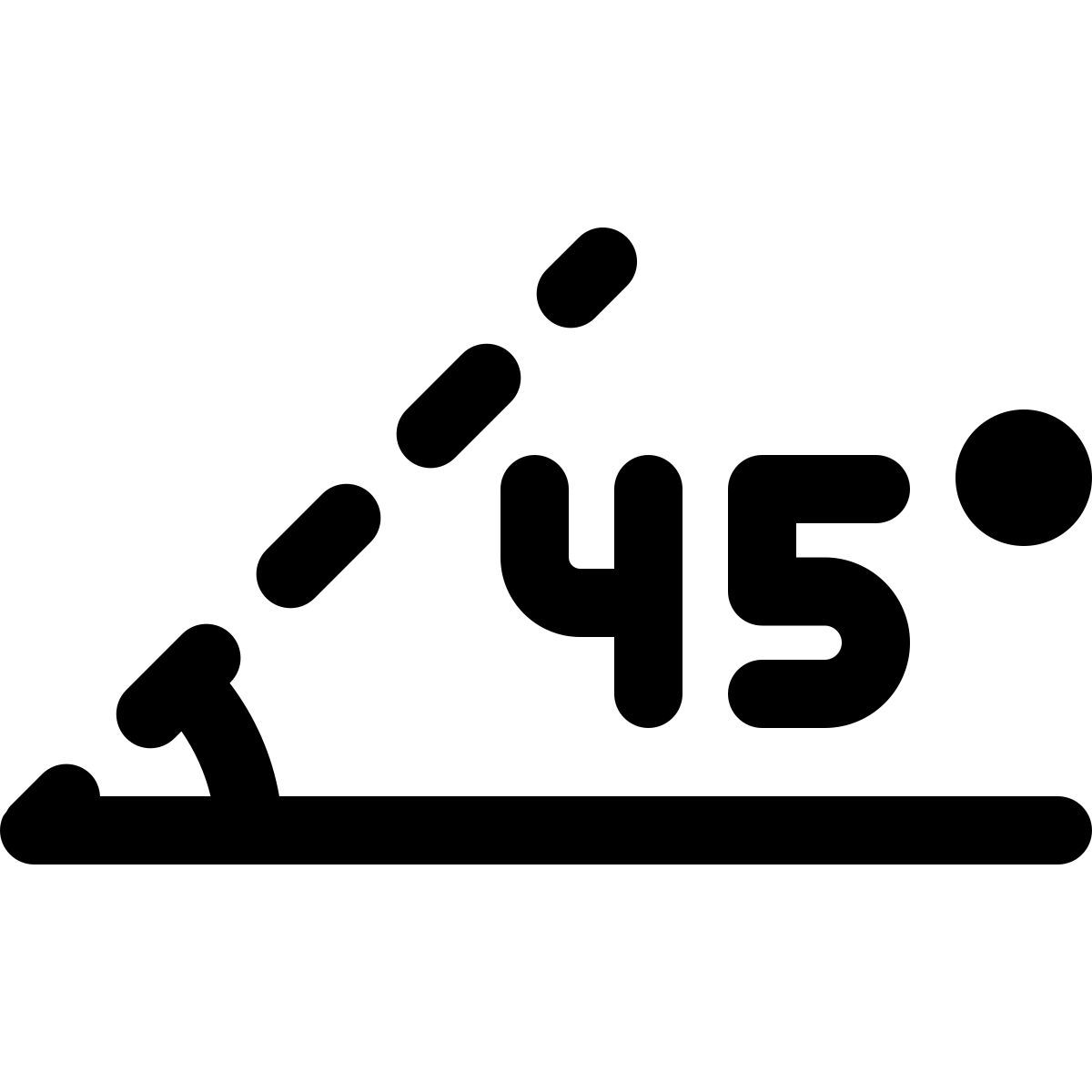 45 degree angle icon