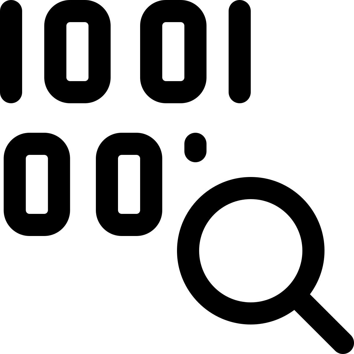 pesquisa de código binário icon