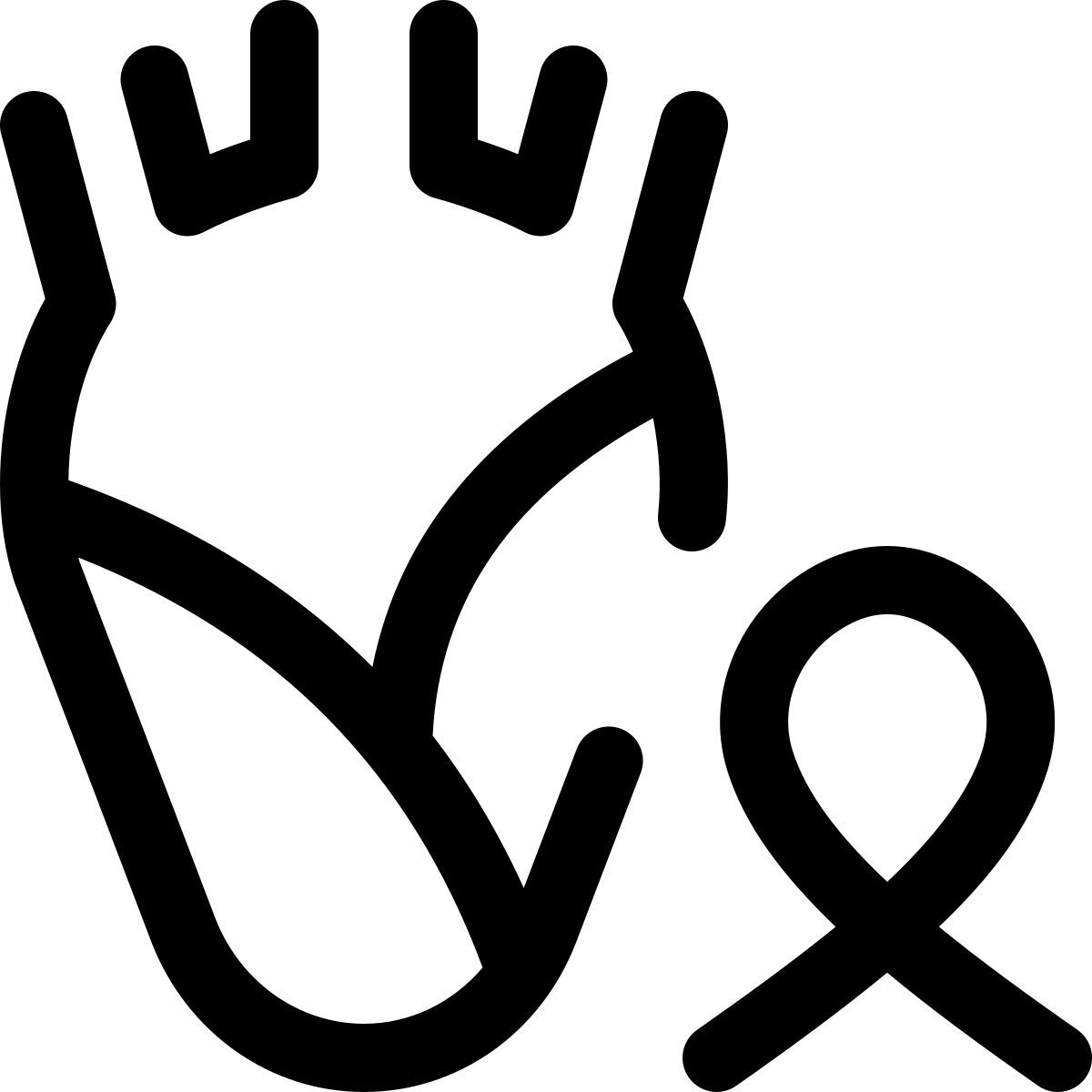 heart cancer awareness icon