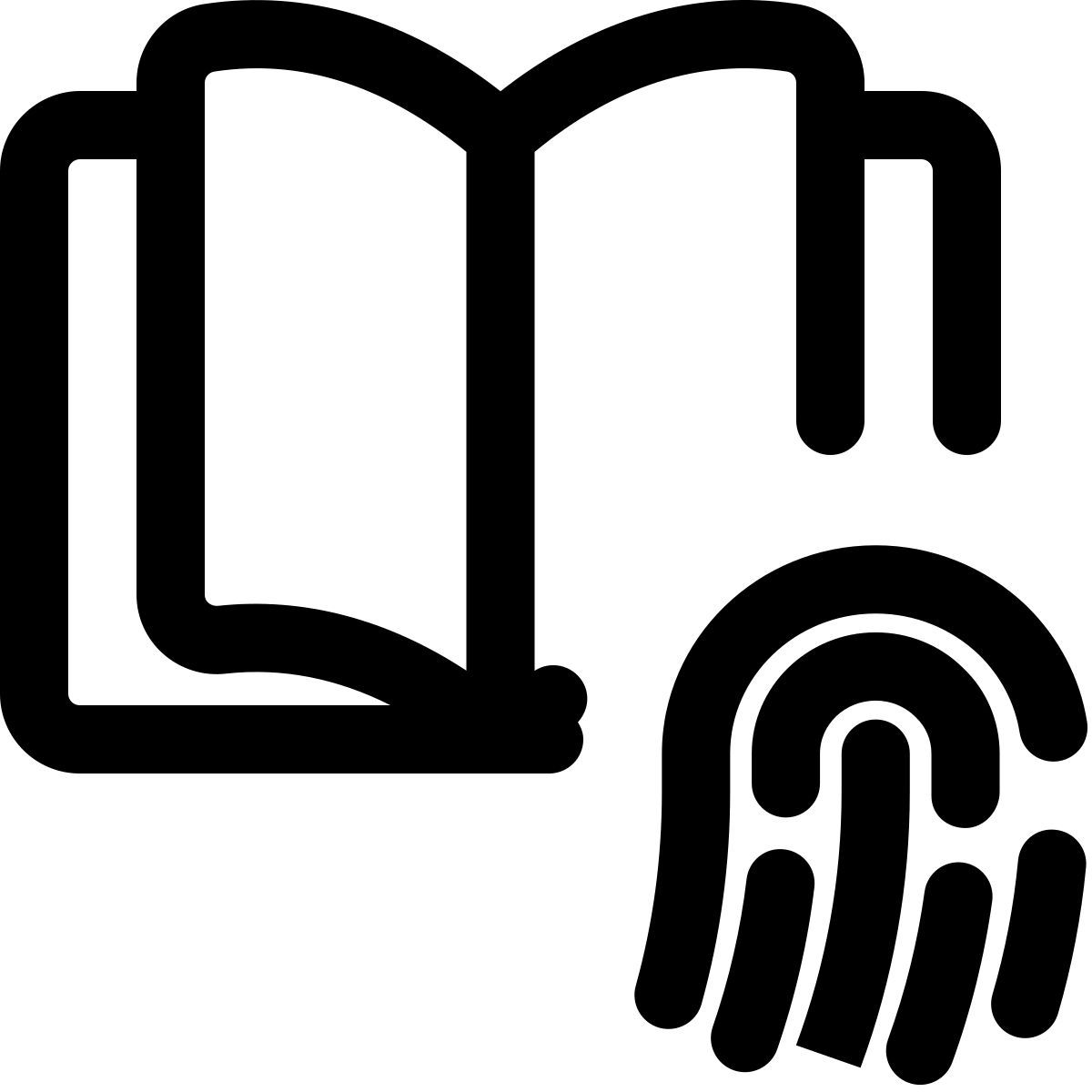 book fingerprint icon