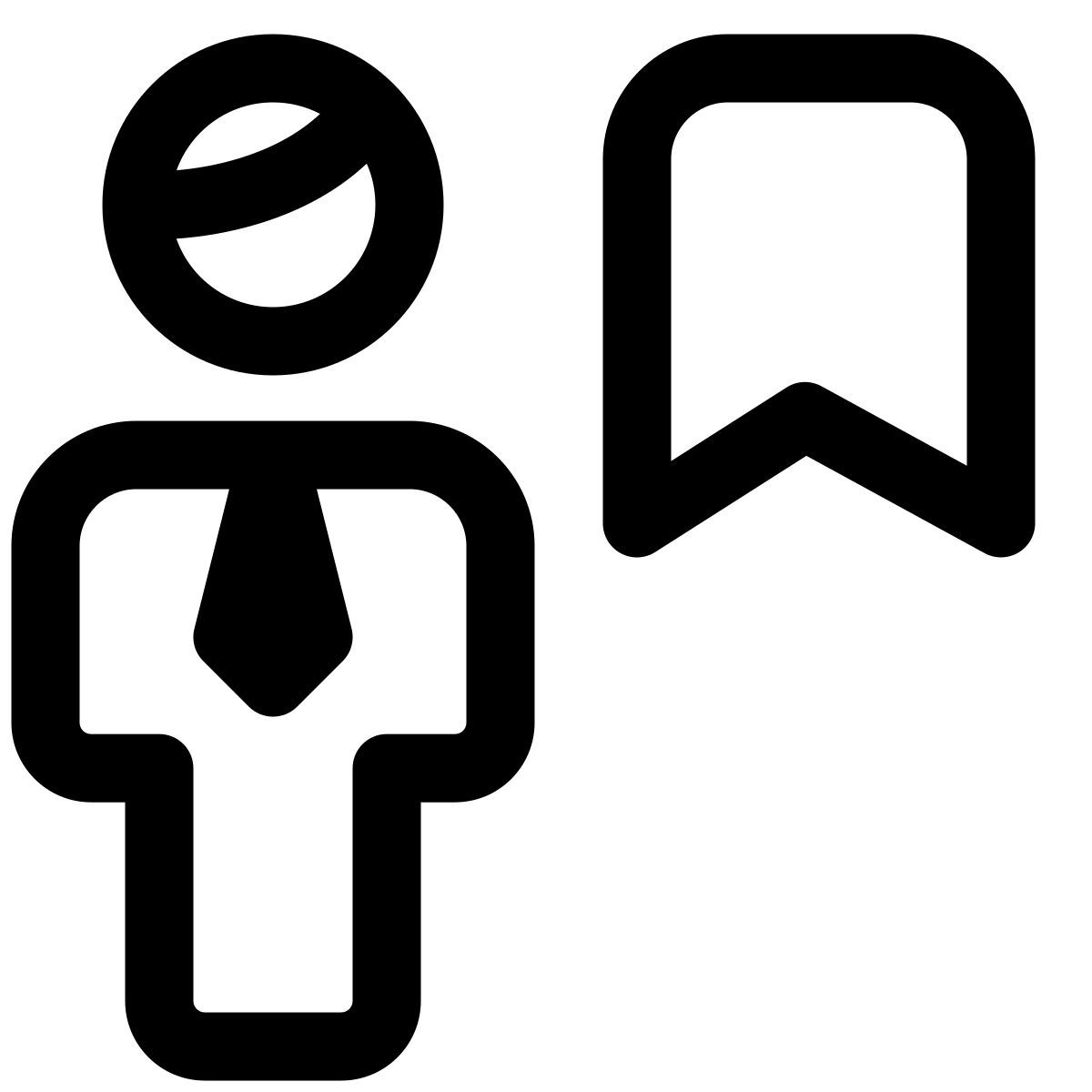 书签标志商人在办公室布局工作 icon