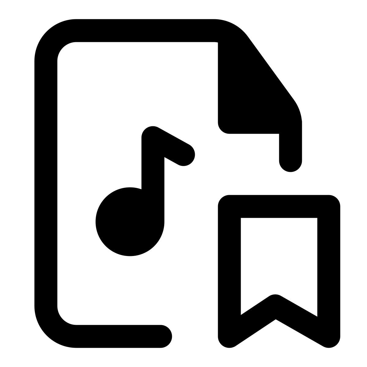 file musicale aggiunto ai preferiti icon