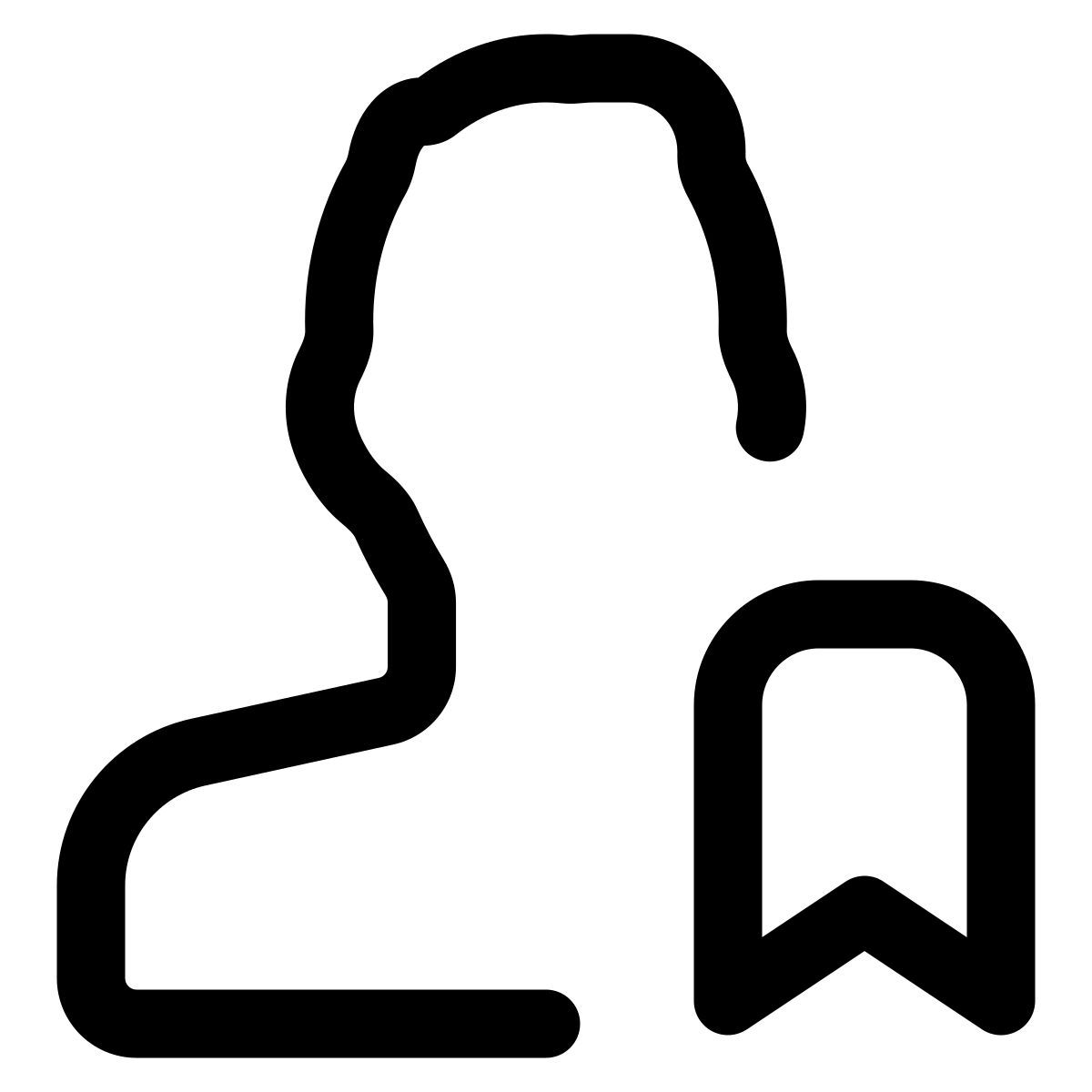 user bookmark icon
